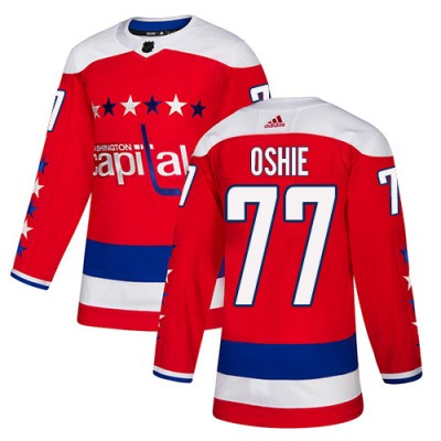 Adidas Washington Capitals #77 T.J. Oshie Red Alternate Authentic Stitched NHL Jersey